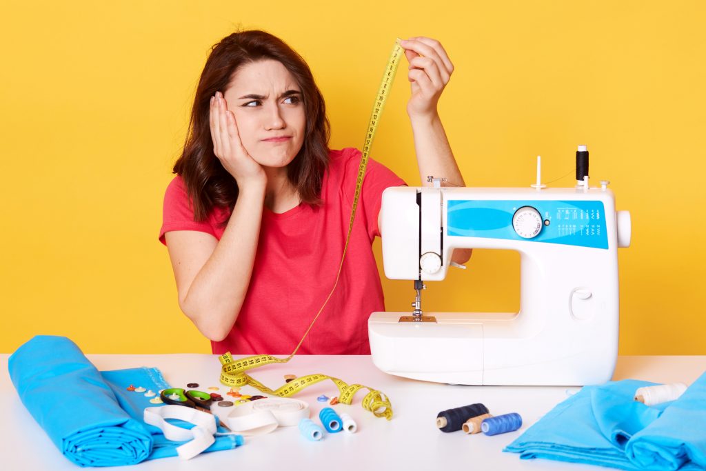 girl confused while thinking about stitch length