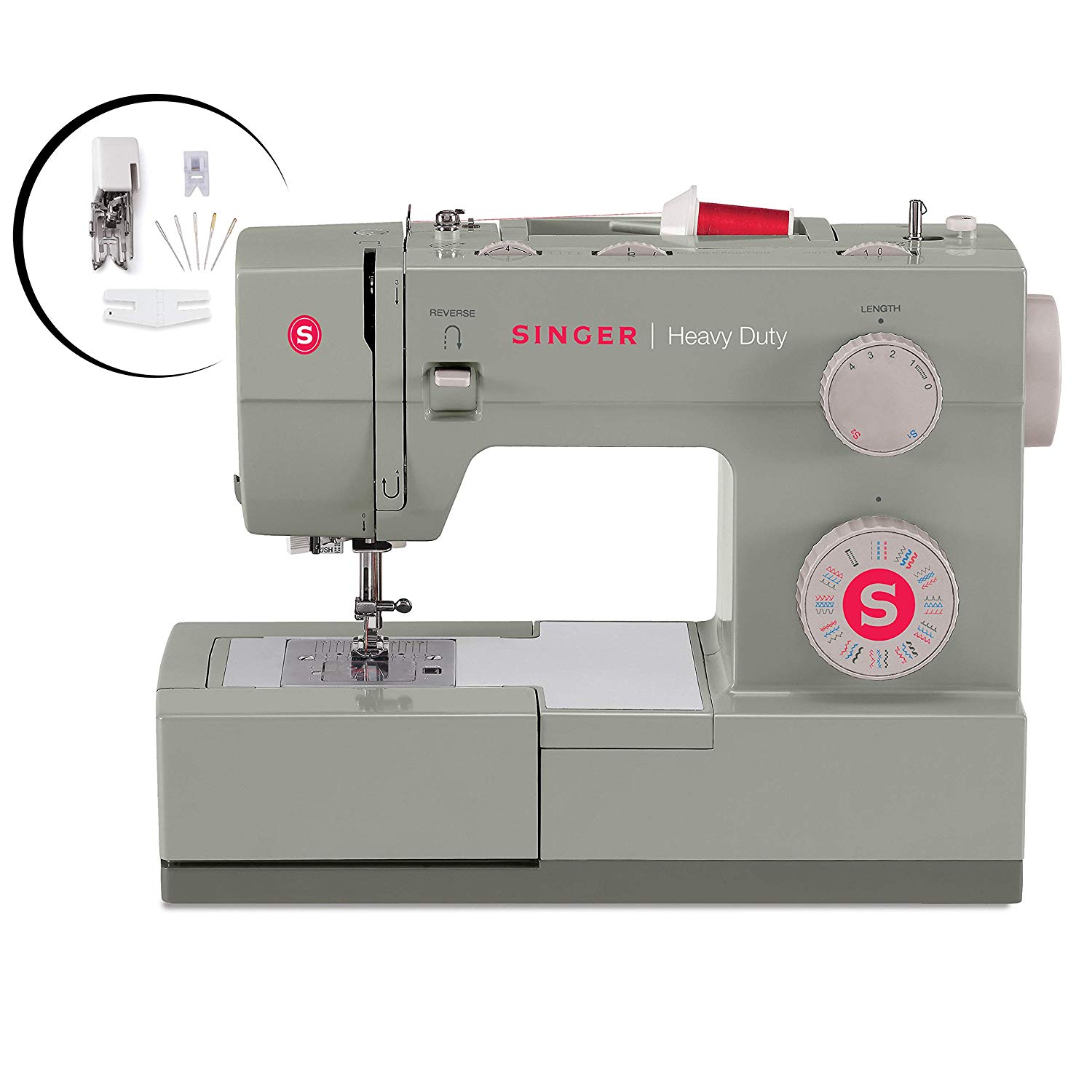 singer 4452 heavy duty side view