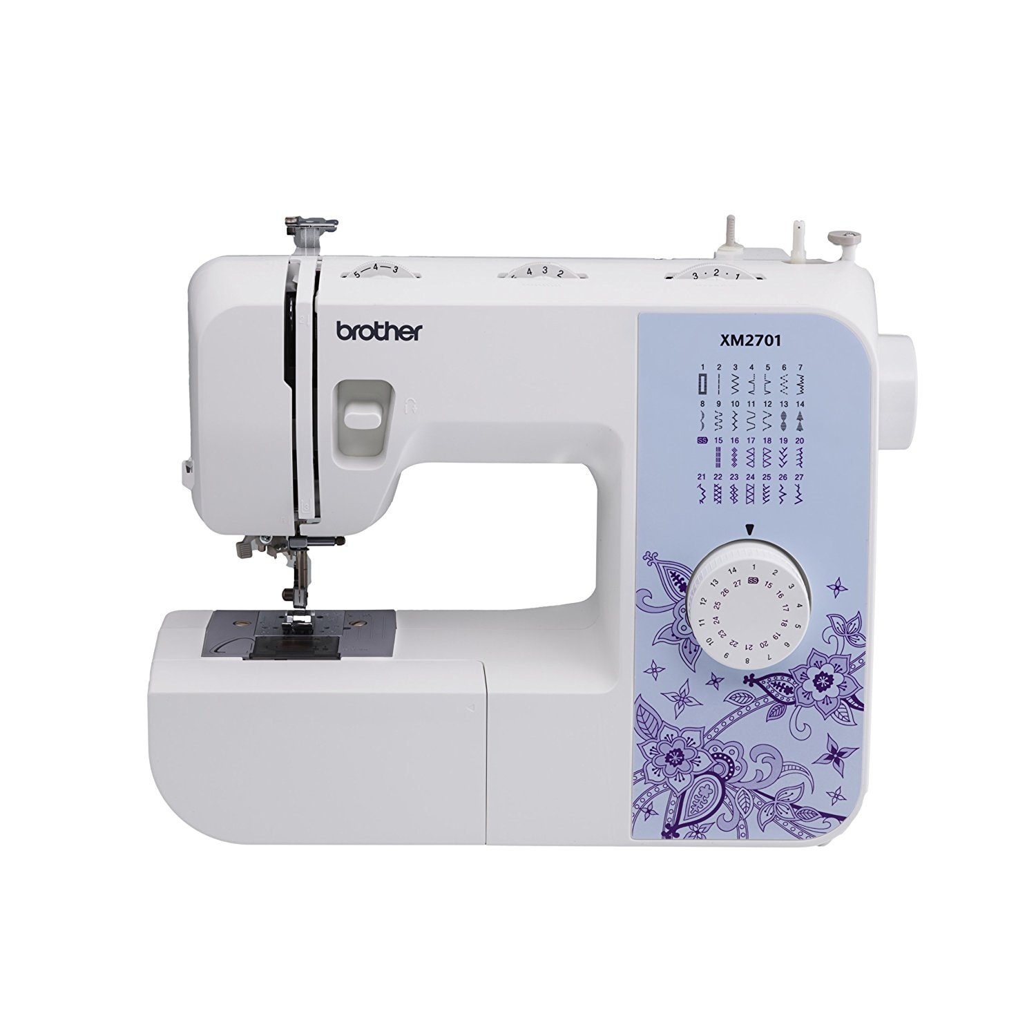 brother xm2701 sewing machine side view