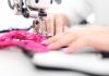 woman sewing on her starter sewing machine
