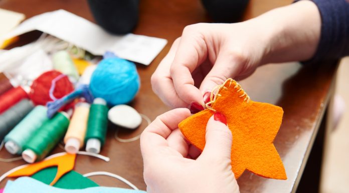 hand made felt star decoration